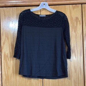 Women's Medium Loveapella Black Lace Top